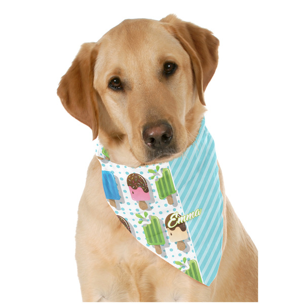 Custom Popsicles and Polka Dots Dog Bandana Scarf w/ Name or Text