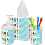 Popsicles and Polka Dots Acrylic Bathroom Accessories Set w/ Name or Text
