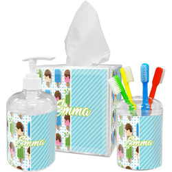 Popsicles and Polka Dots Acrylic Bathroom Accessories Set w/ Name or Text