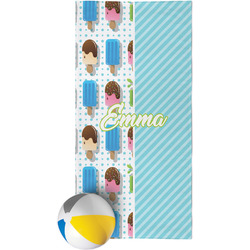 Popsicles and Polka Dots Beach Towel (Personalized)