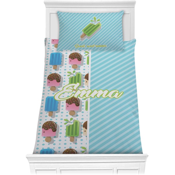 Custom Popsicles and Polka Dots Comforter Set - Twin XL (Personalized)