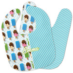 Popsicles and Polka Dots Baby Bib w/ Name or Text