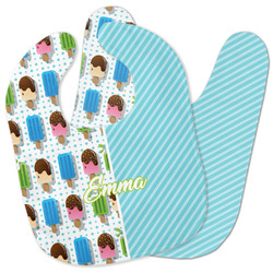 Popsicles and Polka Dots Baby Bib w/ Name or Text