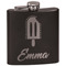 Popsicles and Polka Dots Black Flask - Engraved Front
