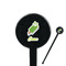 Popsicles and Polka Dots 7" Round Plastic Stir Sticks - Black - Single Sided (Personalized)