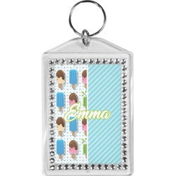 Popsicles and Polka Dots Bling Keychain (Personalized)