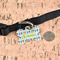 Popsicles and Polka Dots Bone Shaped Dog ID Tag - Large - In Context