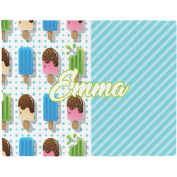 Popsicles and Polka Dots Woven Fabric Placemat - Twill w/ Name or Text