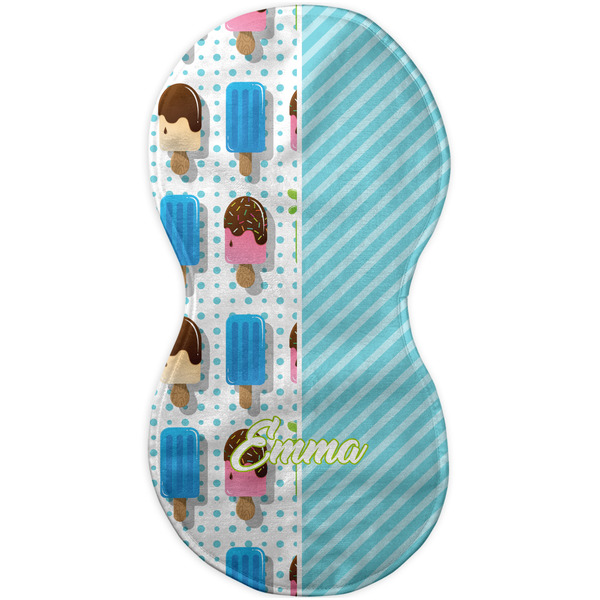 Popsicles and Polka Dots Burp Peanut Shaped Flat