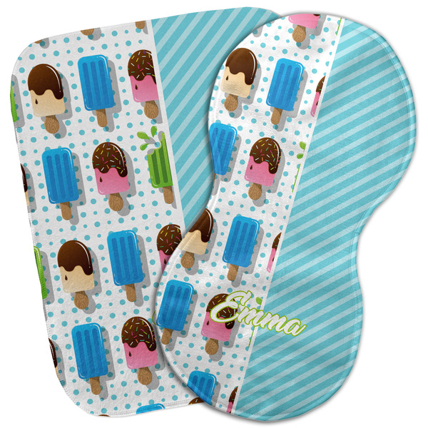 Custom Popsicles and Polka Dots Burp Cloth (Personalized)