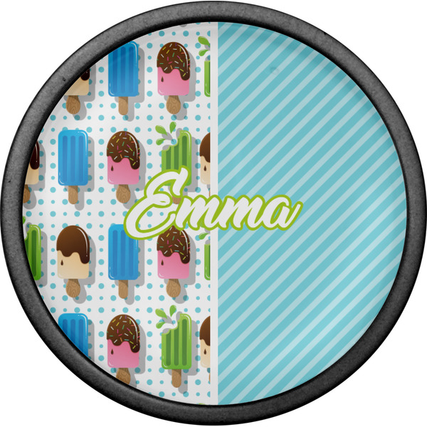 Popsicles and Polka Dots Cabinet Knob - Black - Front