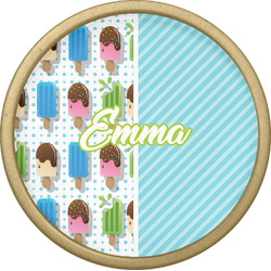 Popsicles and Polka Dots Cabinet Knob - Gold (Personalized)