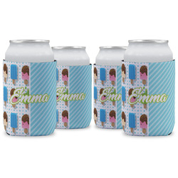 Popsicles and Polka Dots Can Cooler (12 oz) - Set of 4 w/ Name or Text
