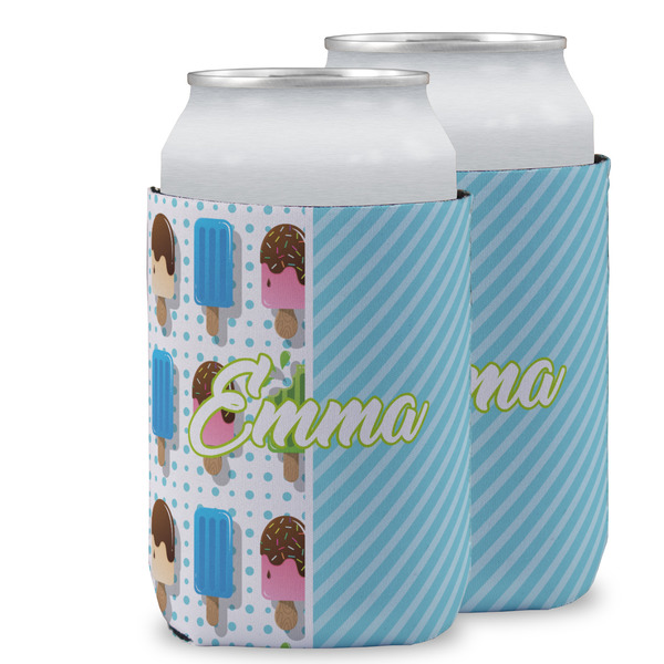 Custom Popsicles and Polka Dots Can Cooler (12 oz) w/ Name or Text