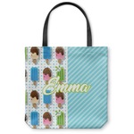 Popsicles and Polka Dots Canvas Tote Bag - Small - 13"x13" (Personalized)