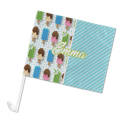 Popsicles and Polka Dots Car Flag - Large (Personalized)