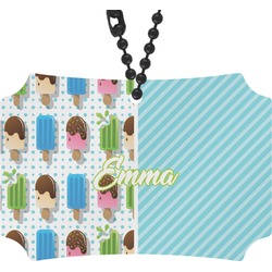 Popsicles and Polka Dots Rear View Mirror Ornament (Personalized)