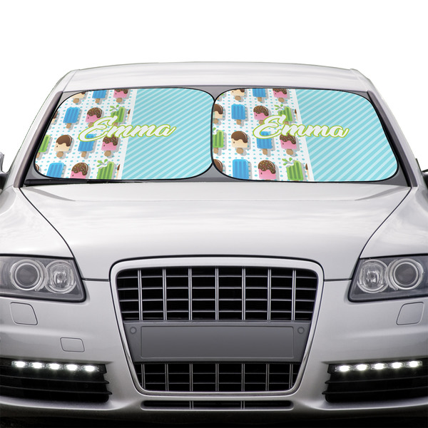 Popsicles and Polka Dots Car Sun Shades - IN CONTEXT