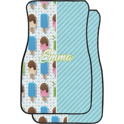 Popsicles and Polka Dots Car Floor Mats (Front Seat) (Personalized)