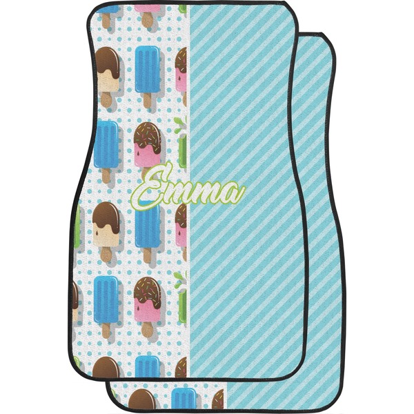 Custom Popsicles and Polka Dots Car Floor Mats (Personalized)