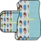 Popsicles and Polka Dots Car Floor Mats Set - 2 Front & 2 Back (Personalized)