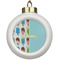 Popsicles and Polka Dots Ceramic Ball Ornament (Personalized)