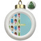 Popsicles and Polka Dots Ceramic Christmas Ornament - Xmas Tree (Front View)