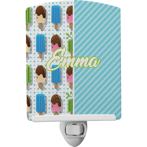 Custom Popsicles and Polka Dots Ceramic Night Light (Personalized)