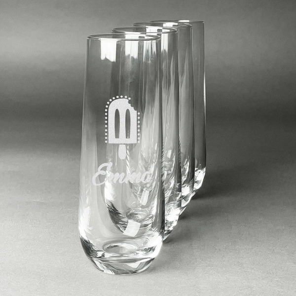 Popsicles and Polka Dots Champagne Flute - Set of 4 - Front/Main