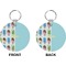 Popsicles and Polka Dots Circle Keychain (Front + Back)