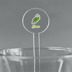 Popsicles and Polka Dots 5.5" Round Plastic Stir Sticks - Clear (Personalized)