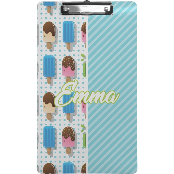 Custom Popsicles and Polka Dots Clipboard (Legal Size) (Personalized)