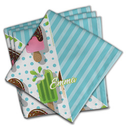 Popsicles and Polka Dots Cloth Napkins (Set of 4) (Personalized)
