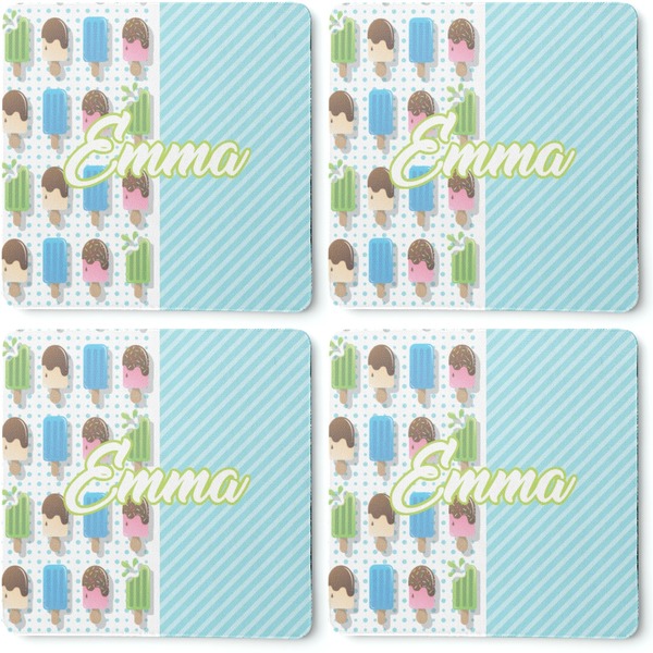 Popsicles and Polka Dots Coaster Rubber Back - Apvl