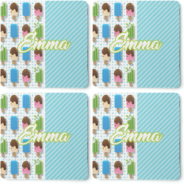 Popsicles and Polka Dots Coaster Rubber Back - Apvl