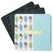 Popsicles and Polka Dots Square Rubber Backed Coasters - Set of 4 (Personalized)