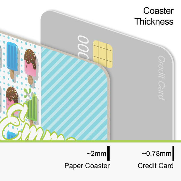 Popsicles and Polka Dots Coaster Thickness
