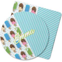 Popsicles and Polka Dots Rubber Backed Coaster (Personalized)