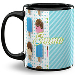 Popsicles and Polka Dots 11 Oz Coffee Mug - Black (Personalized)