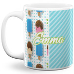 Popsicles and Polka Dots 11 Oz Coffee Mug - White (Personalized)