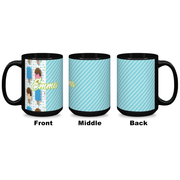 Popsicles and Polka Dots Coffee Mug - 15 oz - Black APPROVAL