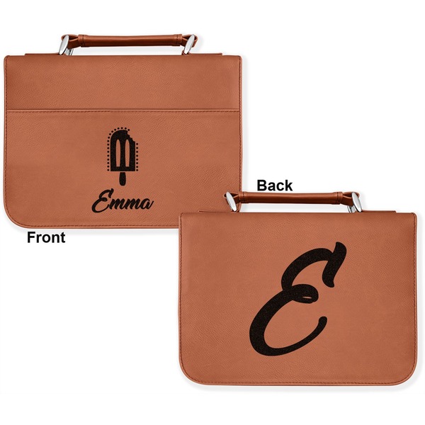 Popsicles and Polka Dots Cognac Leatherette Bible Covers - Large Double Sided Apvl