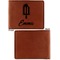 Popsicles and Polka Dots Cognac Leatherette Bifold Wallets - Front and Back Single Sided - Apvl