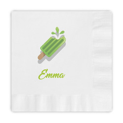 Popsicles and Polka Dots Embossed Decorative Napkins (Personalized)