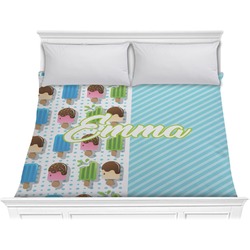 Popsicles and Polka Dots Comforter - King (Personalized)