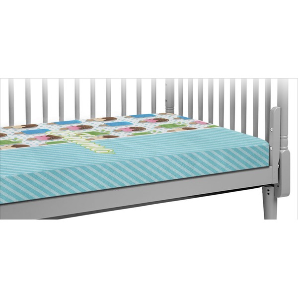 Custom Popsicles and Polka Dots Crib Fitted Sheet (Personalized)