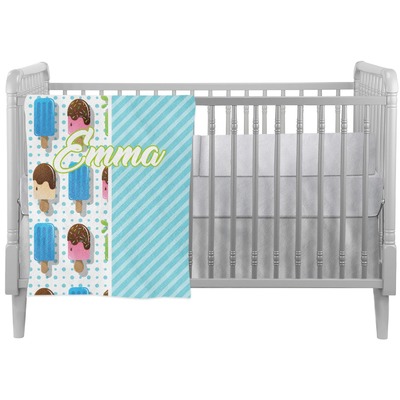 Popsicles and Polka Dots Crib Comforter / Quilt (Personalized)