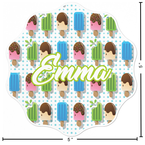 Popsicles and Polka Dots Custom Shape Iron On Patches - L - APPROVAL