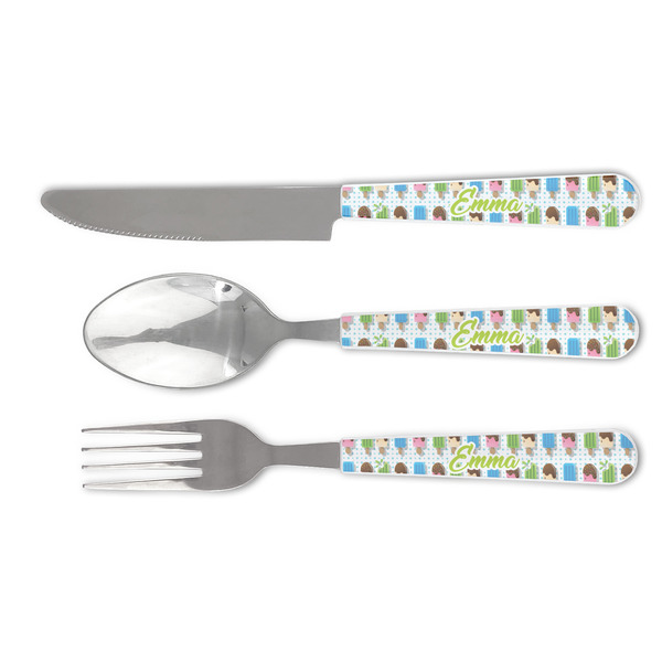 Custom Popsicles and Polka Dots Cutlery Set (Personalized)