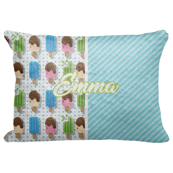 Custom Popsicles and Polka Dots Decorative Baby Pillowcase - 16"x12" (Personalized)